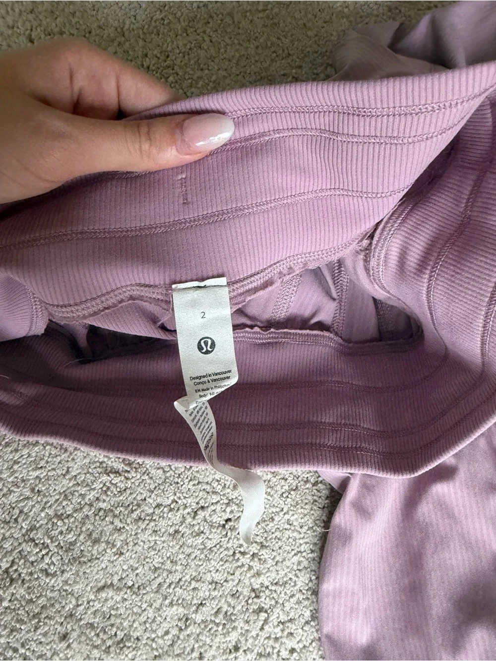 Lululemon dance studio pants- size 2- dusty lavender- NEVER WORN